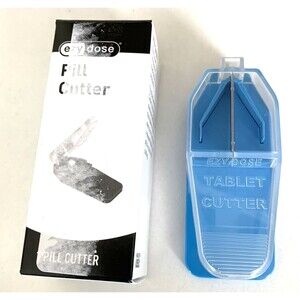 EZY DOSE Pill Cutter and Splitter with Dispenser, Daily Usage, Safely Cut Pills,